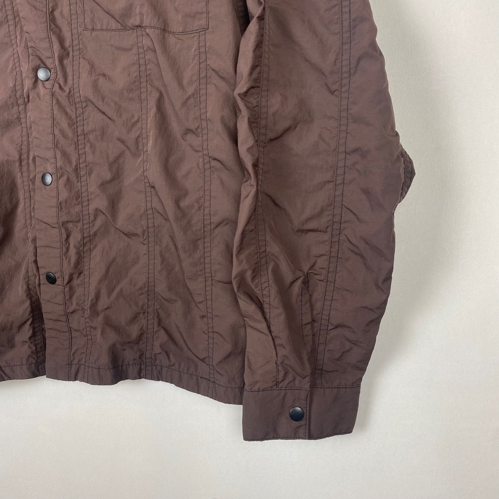Nike Tech Pack Men Brown Quilted Shirt Jacket Small - Picture 4 of 8
